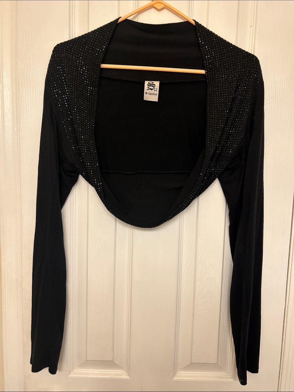 Luxe Black Beaded Bolero Shrug